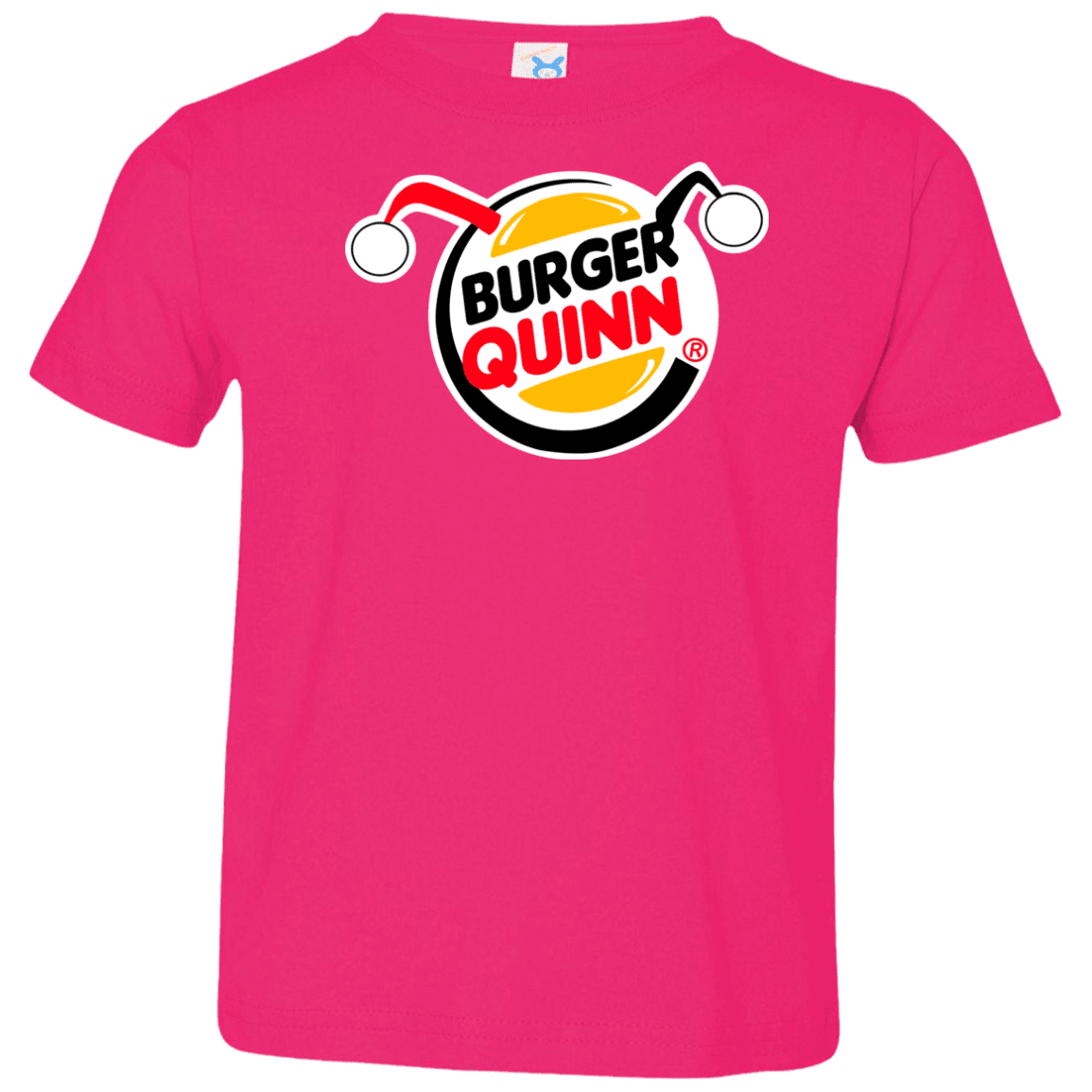 T-Shirts Hot Pink / 2T Burger Quinn Toddler Premium T-Shirt