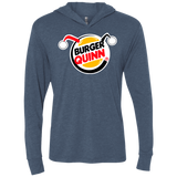 Burger Quinn Triblend Long Sleeve Hoodie Tee