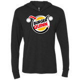 Burger Quinn Triblend Long Sleeve Hoodie Tee