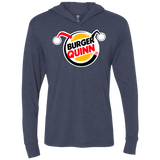 Burger Quinn Triblend Long Sleeve Hoodie Tee