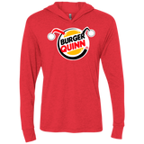 Burger Quinn Triblend Long Sleeve Hoodie Tee