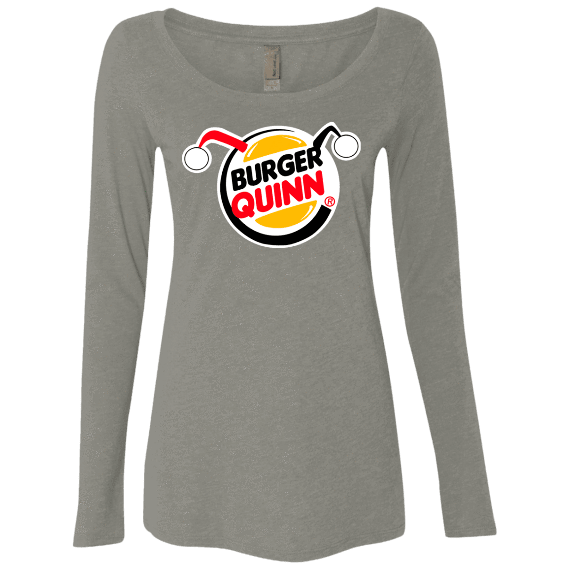 T-Shirts Venetian Grey / Small Burger Quinn Women's Triblend Long Sleeve Shirt