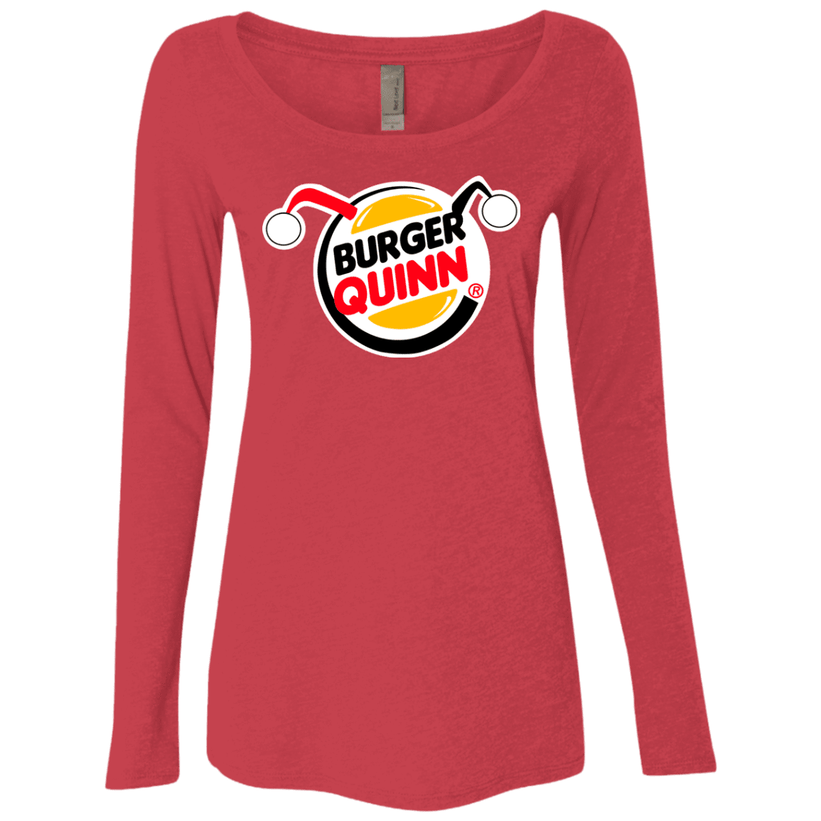 T-Shirts Vintage Red / Small Burger Quinn Women's Triblend Long Sleeve Shirt