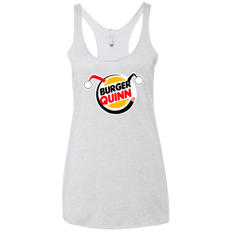 T-Shirts Heather White / X-Small Burger Quinn Women's Triblend Racerback Tank