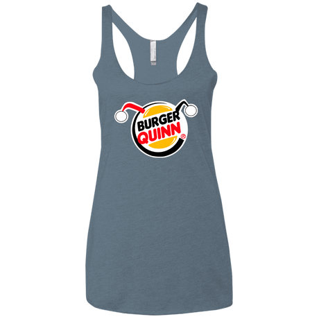 T-Shirts Indigo / X-Small Burger Quinn Women's Triblend Racerback Tank