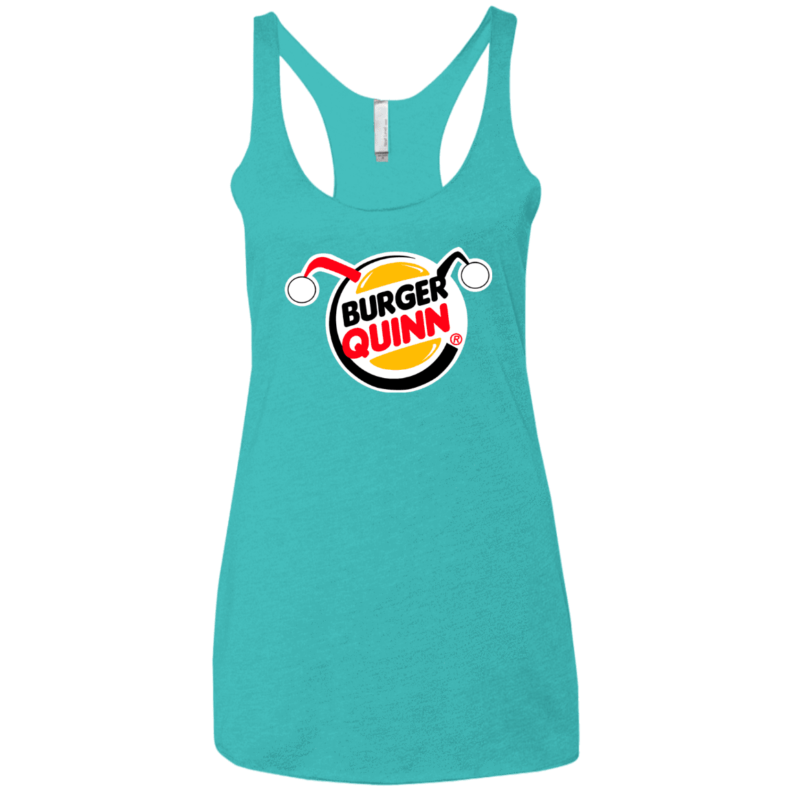 T-Shirts Tahiti Blue / X-Small Burger Quinn Women's Triblend Racerback Tank