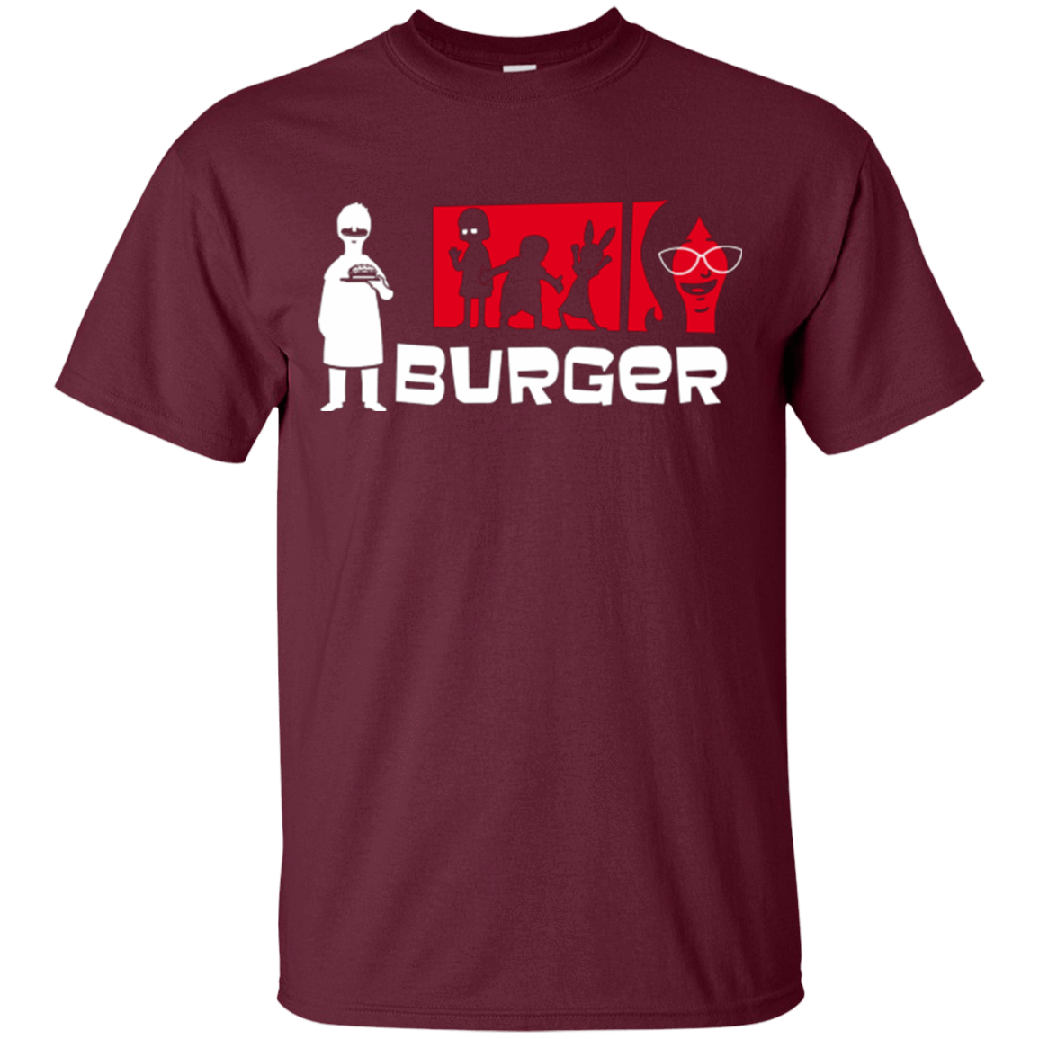 T-Shirts Maroon / S Burger T-Shirt