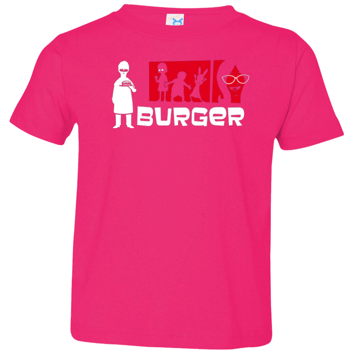 T-Shirts Hot Pink / 2T Burger Toddler Premium T-Shirt