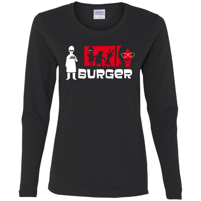 T-Shirts Black / S Burger Women's Long Sleeve T-Shirt
