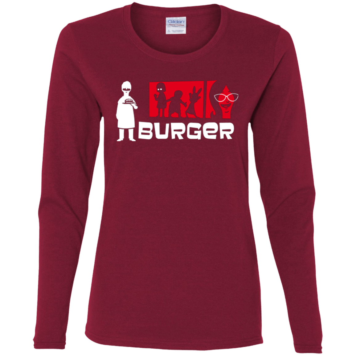 T-Shirts Cardinal / S Burger Women's Long Sleeve T-Shirt