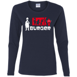 T-Shirts Navy / S Burger Women's Long Sleeve T-Shirt