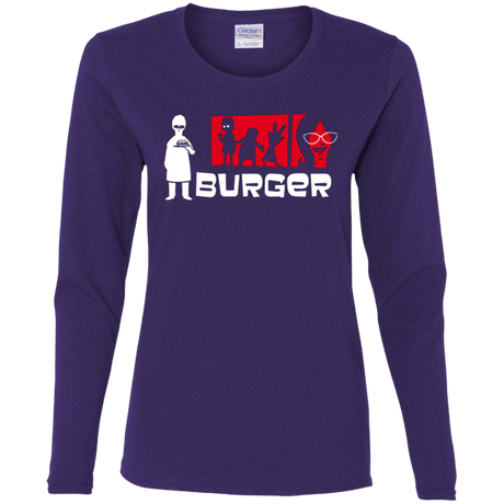 T-Shirts Purple / S Burger Women's Long Sleeve T-Shirt