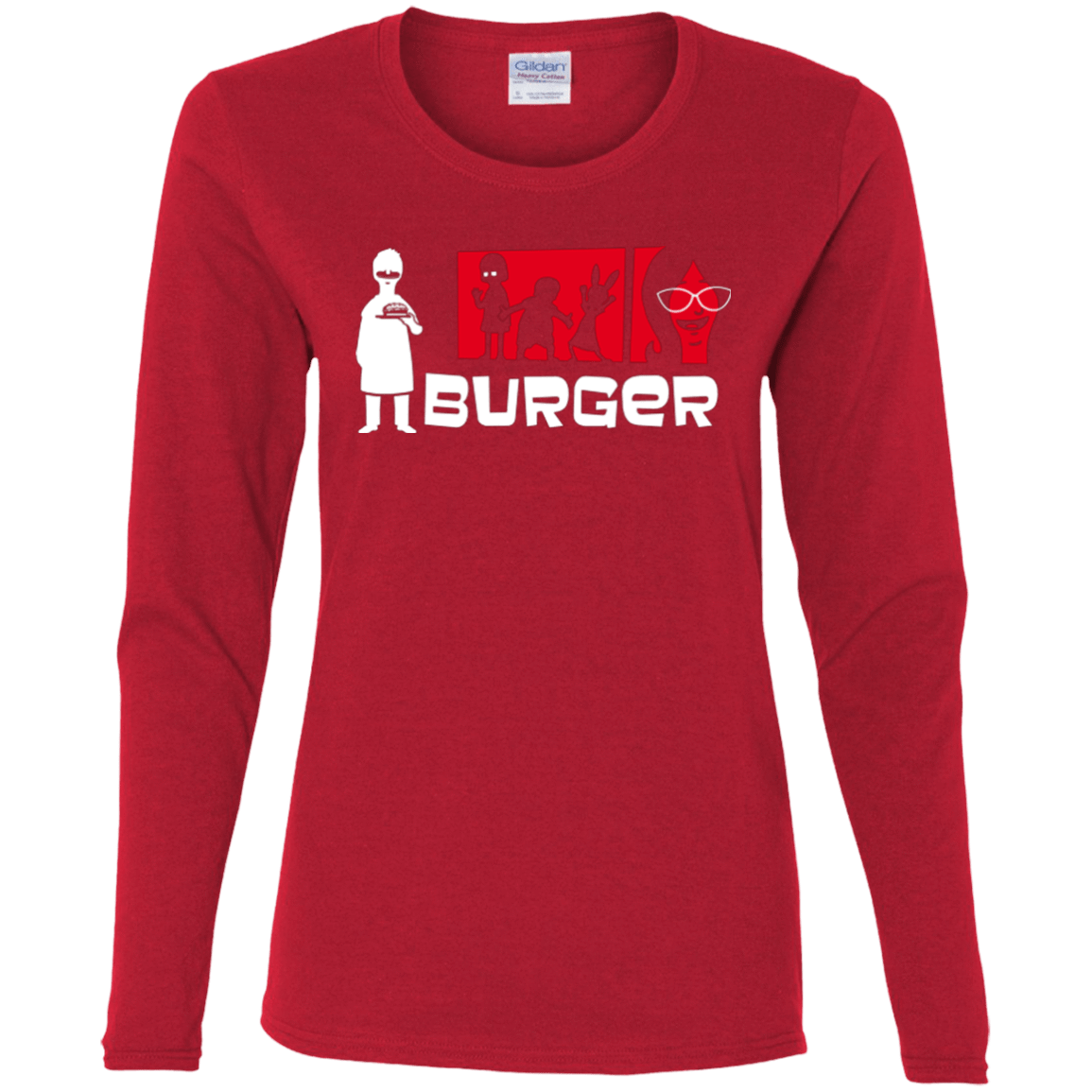 T-Shirts Red / S Burger Women's Long Sleeve T-Shirt