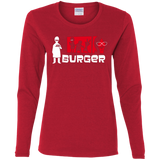 T-Shirts Red / S Burger Women's Long Sleeve T-Shirt