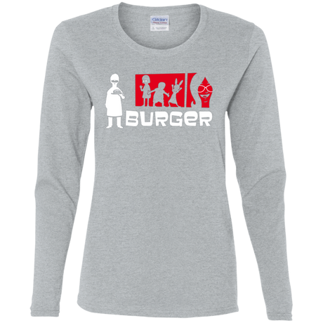 T-Shirts Sport Grey / S Burger Women's Long Sleeve T-Shirt