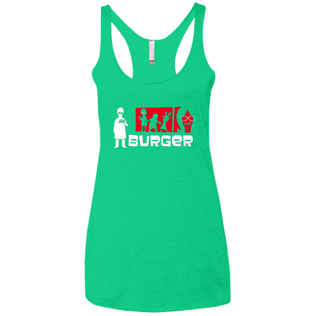 T-Shirts Envy / X-Small Burger Women's Triblend Racerback Tank