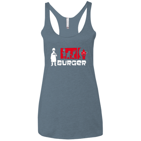 T-Shirts Indigo / X-Small Burger Women's Triblend Racerback Tank