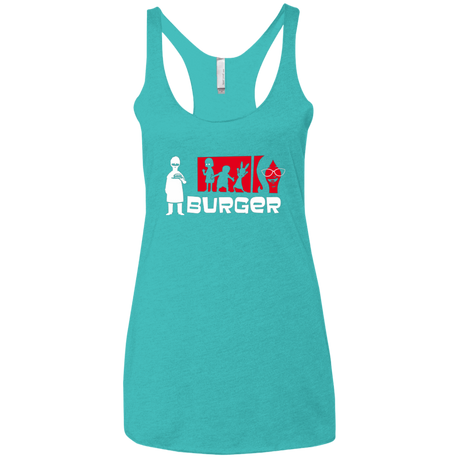 T-Shirts Tahiti Blue / X-Small Burger Women's Triblend Racerback Tank