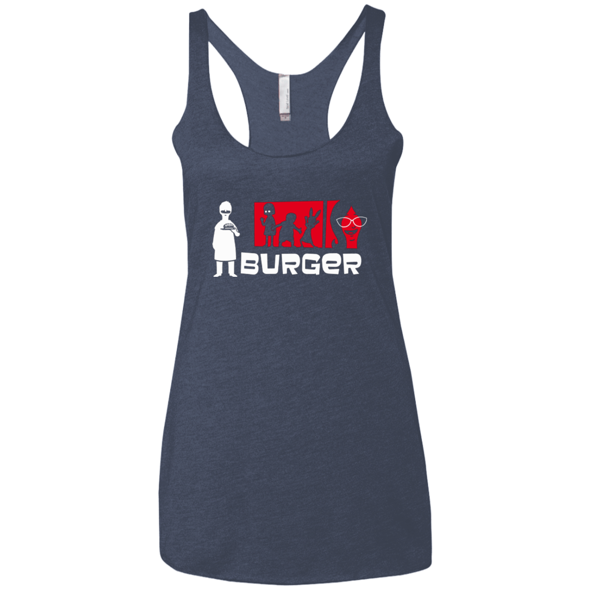 T-Shirts Vintage Navy / X-Small Burger Women's Triblend Racerback Tank