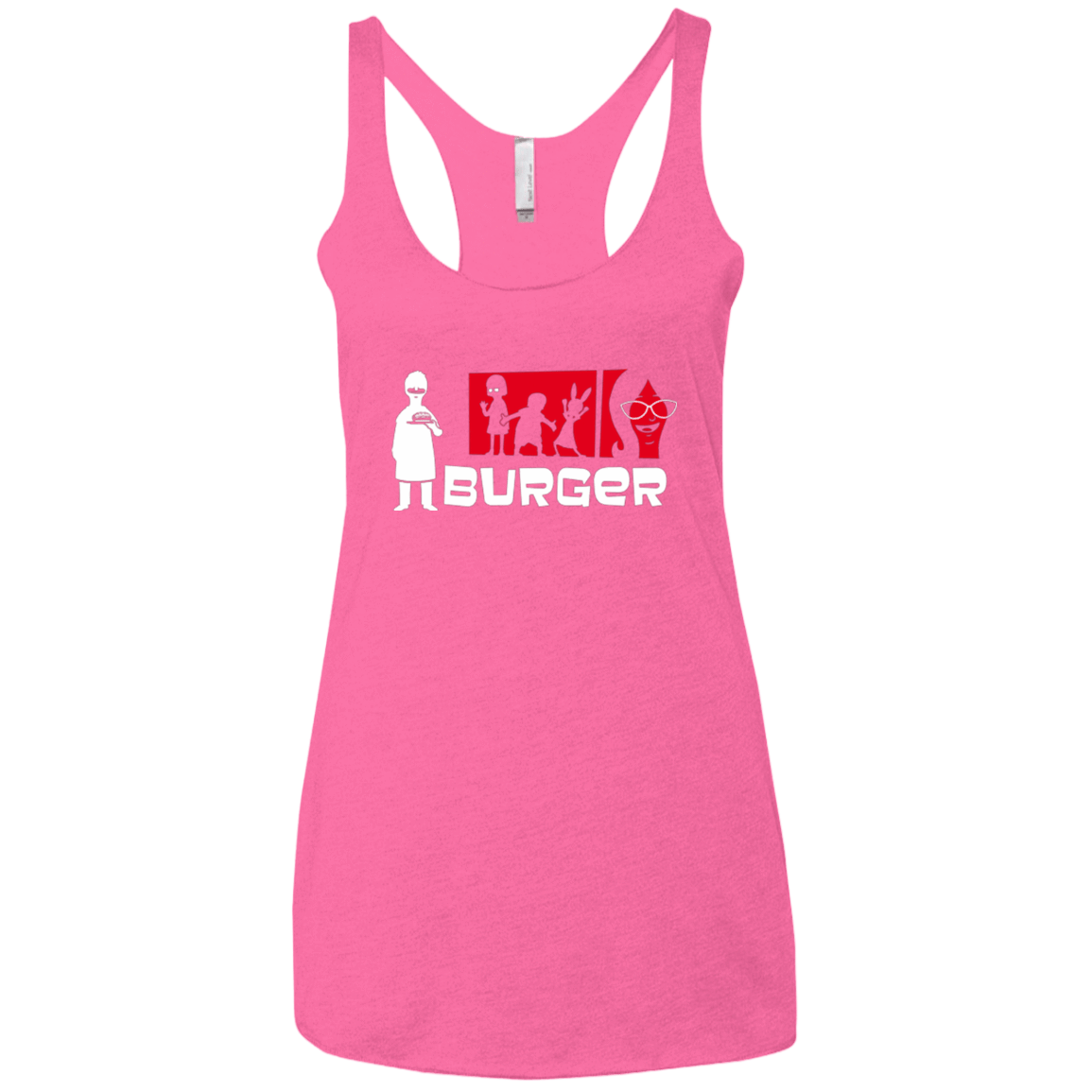 T-Shirts Vintage Pink / X-Small Burger Women's Triblend Racerback Tank