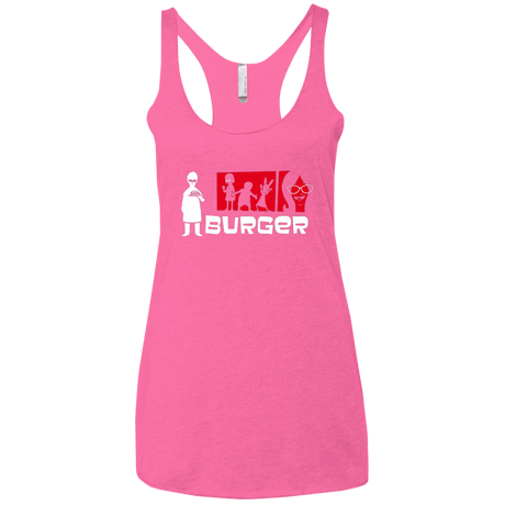 T-Shirts Vintage Pink / X-Small Burger Women's Triblend Racerback Tank