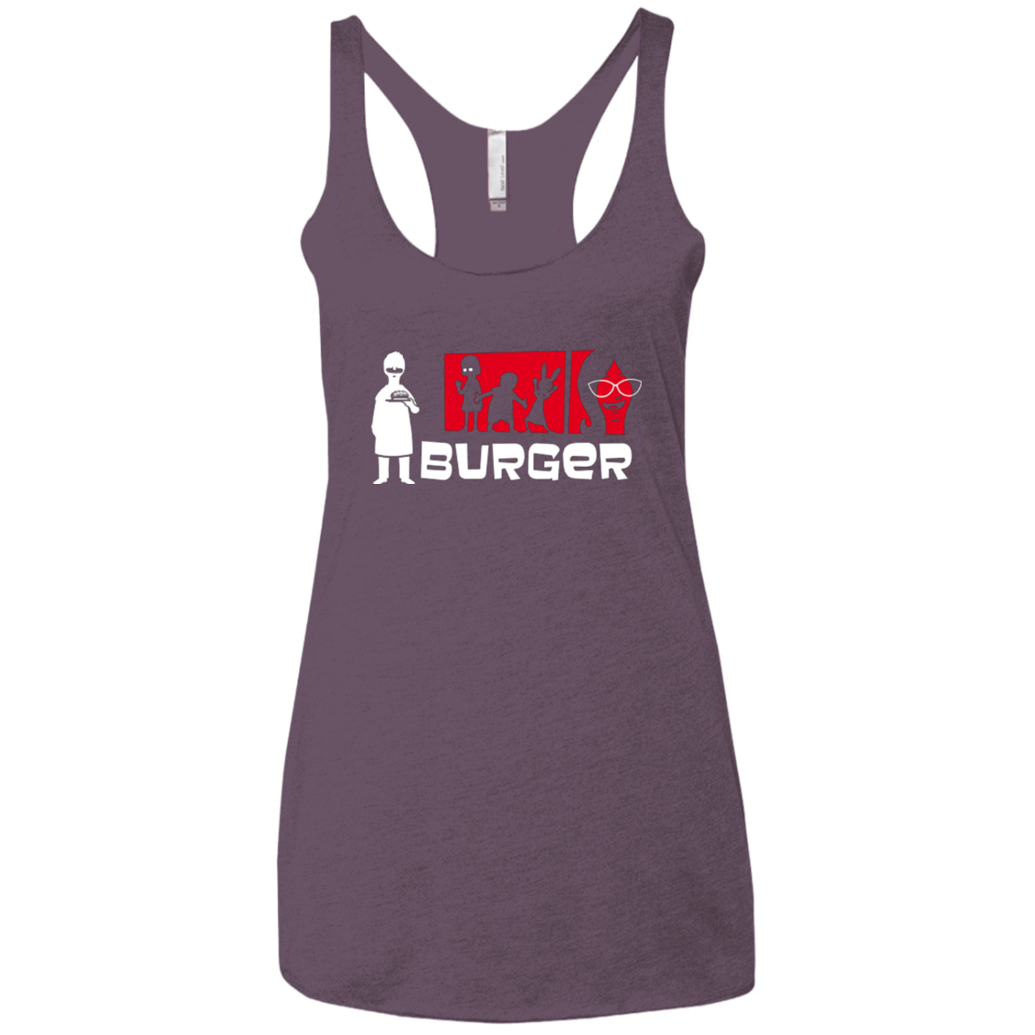 T-Shirts Vintage Purple / X-Small Burger Women's Triblend Racerback Tank
