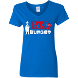 T-Shirts Royal / S Burger Women's V-Neck T-Shirt