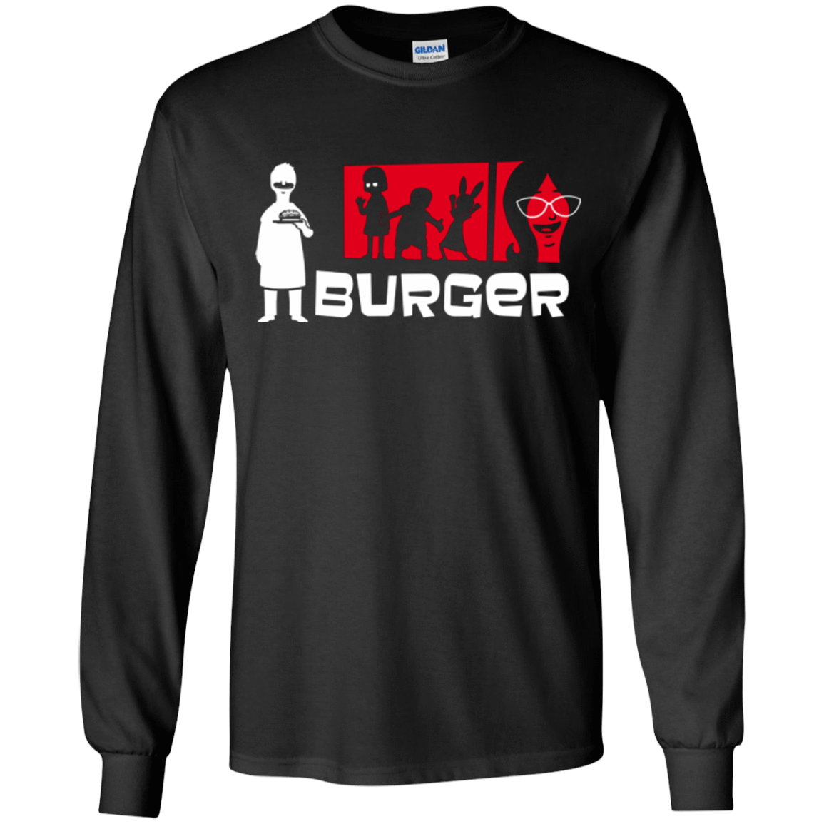 T-Shirts Black / YS Burger Youth Long Sleeve T-Shirt