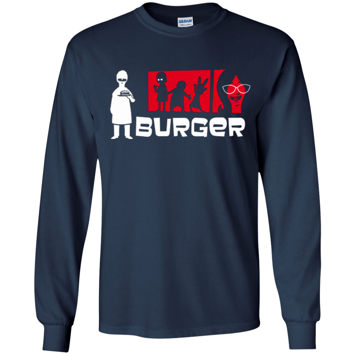 T-Shirts Navy / YS Burger Youth Long Sleeve T-Shirt