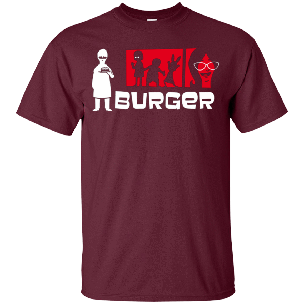 T-Shirts Maroon / YXS Burger Youth T-Shirt