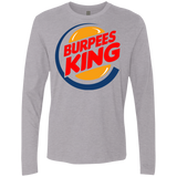 T-Shirts Heather Grey / Small Burpees King Men's Premium Long Sleeve