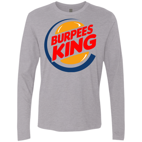 T-Shirts Heather Grey / Small Burpees King Men's Premium Long Sleeve