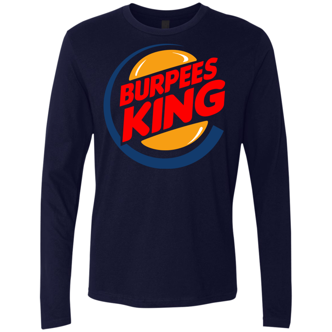 T-Shirts Midnight Navy / Small Burpees King Men's Premium Long Sleeve