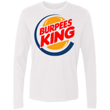 T-Shirts White / Small Burpees King Men's Premium Long Sleeve