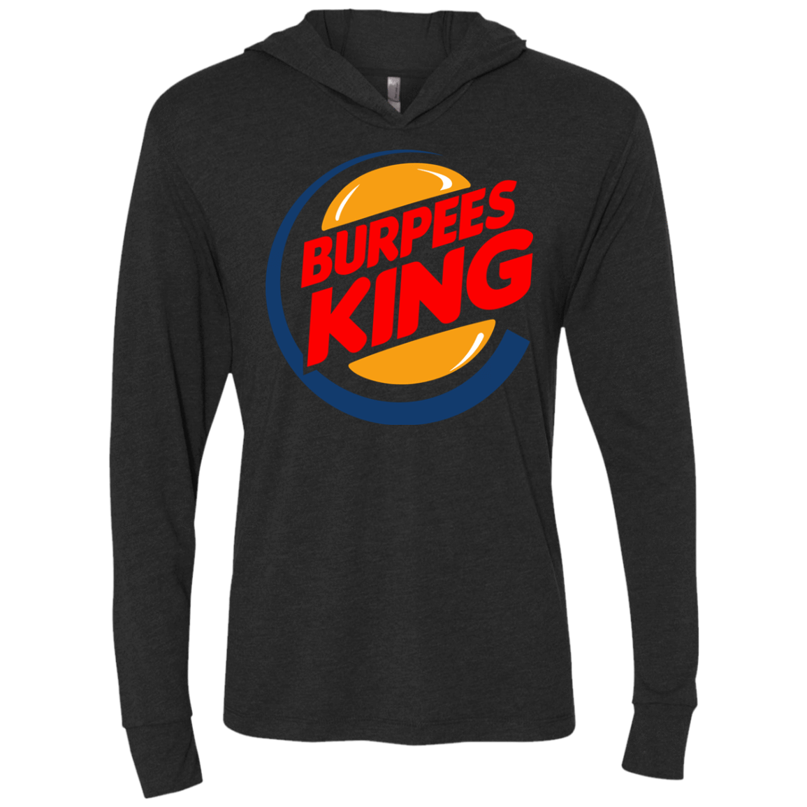T-Shirts Vintage Black / X-Small Burpees King Triblend Long Sleeve Hoodie Tee