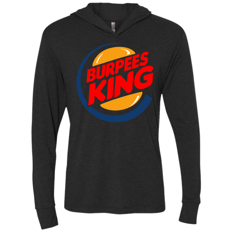 T-Shirts Vintage Black / X-Small Burpees King Triblend Long Sleeve Hoodie Tee