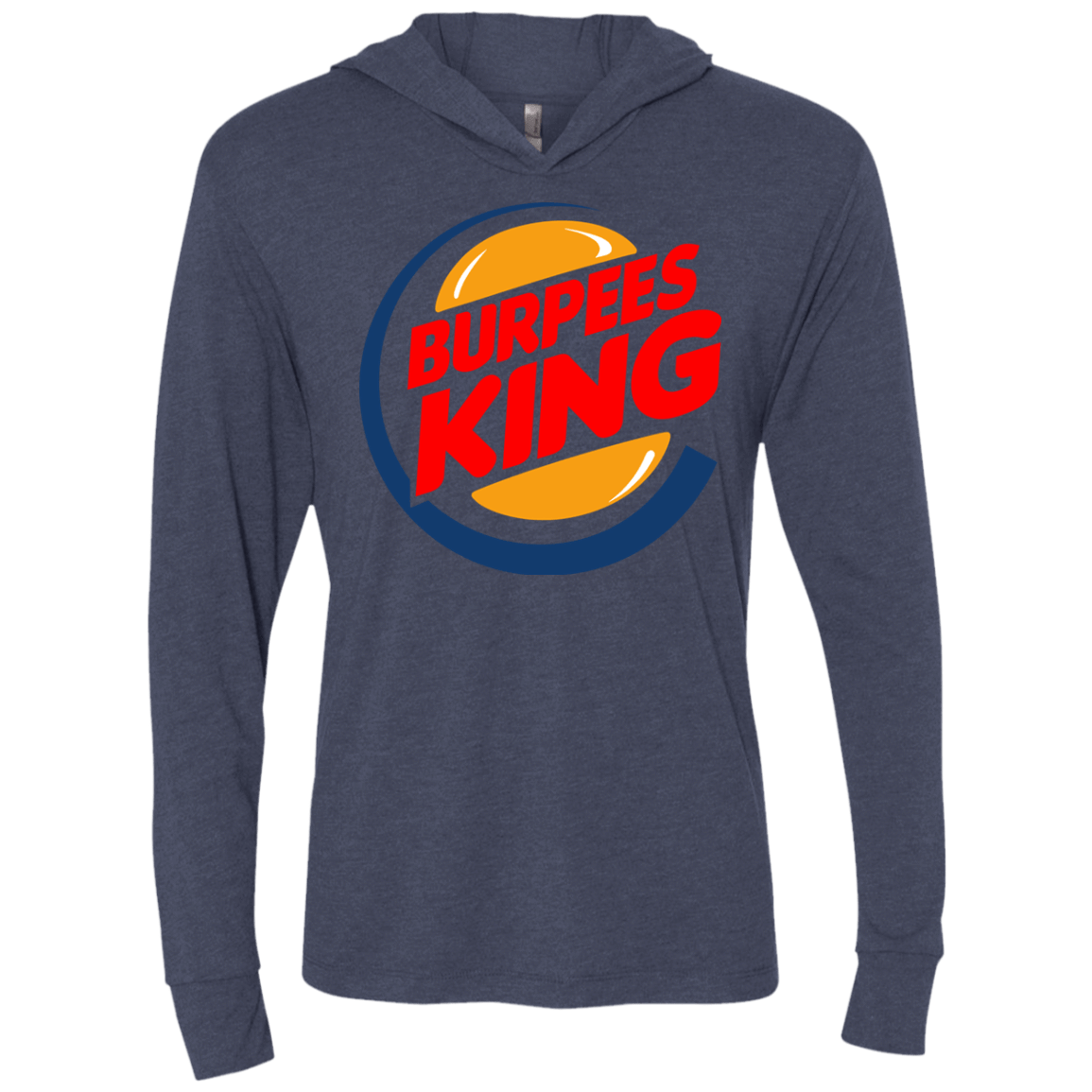 T-Shirts Vintage Navy / X-Small Burpees King Triblend Long Sleeve Hoodie Tee