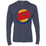 T-Shirts Vintage Navy / X-Small Burpees King Triblend Long Sleeve Hoodie Tee