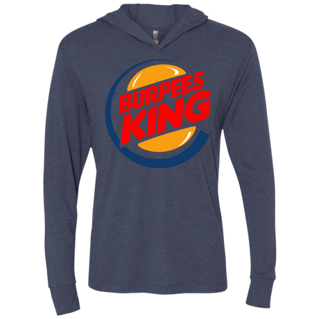 T-Shirts Vintage Navy / X-Small Burpees King Triblend Long Sleeve Hoodie Tee
