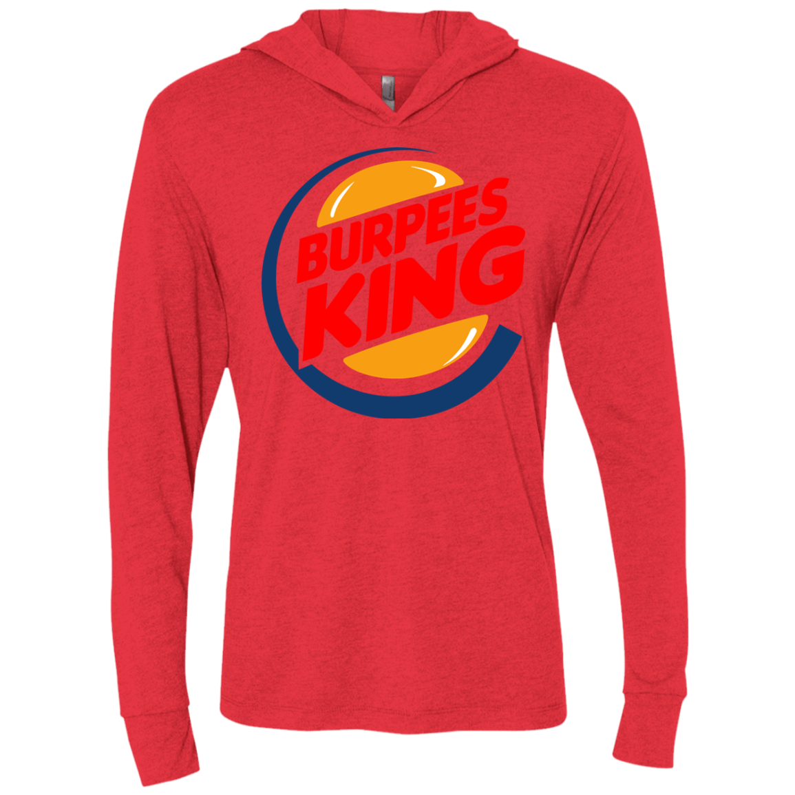 T-Shirts Vintage Red / X-Small Burpees King Triblend Long Sleeve Hoodie Tee
