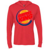 T-Shirts Vintage Red / X-Small Burpees King Triblend Long Sleeve Hoodie Tee