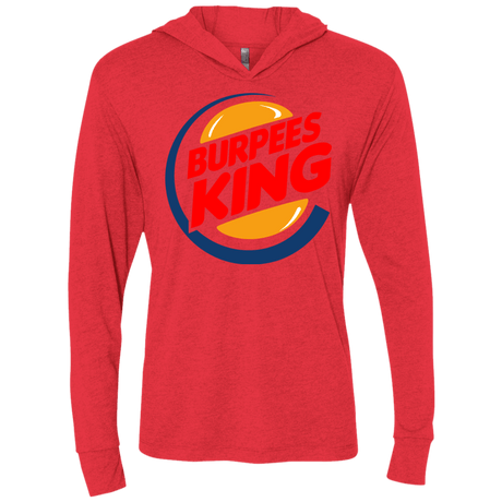 T-Shirts Vintage Red / X-Small Burpees King Triblend Long Sleeve Hoodie Tee