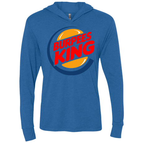 T-Shirts Vintage Royal / X-Small Burpees King Triblend Long Sleeve Hoodie Tee