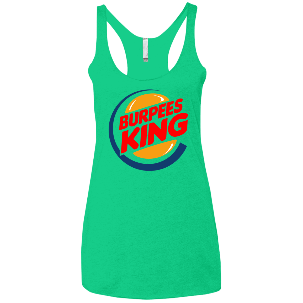 T-Shirts Envy / X-Small Burpees King Women's Triblend Racerback Tank