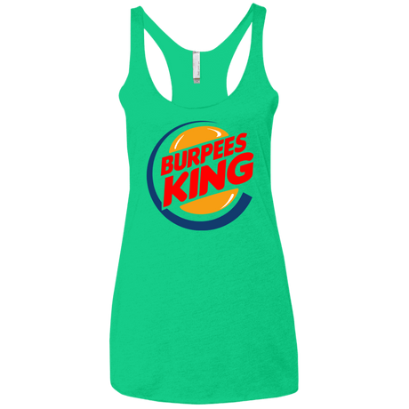 T-Shirts Envy / X-Small Burpees King Women's Triblend Racerback Tank