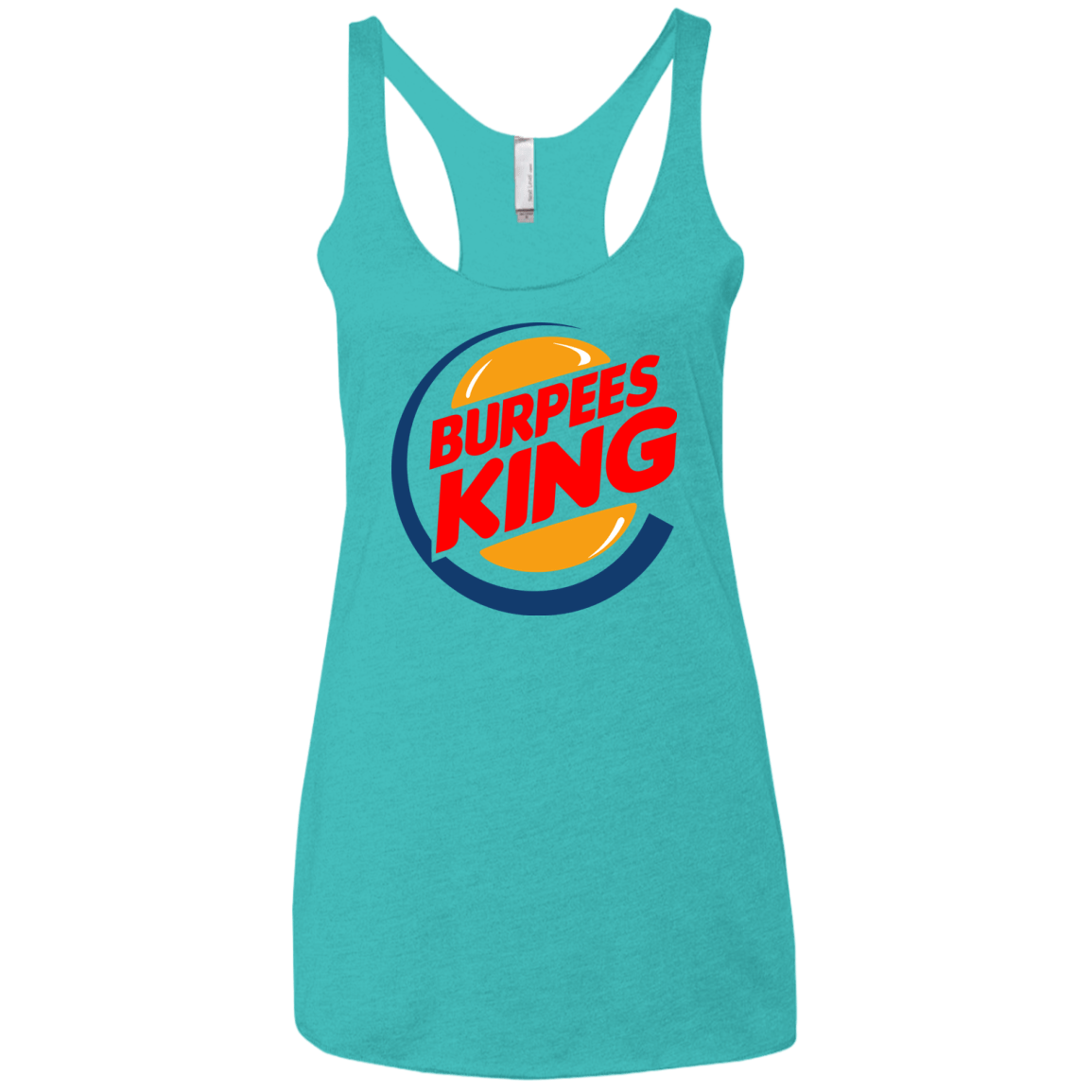 T-Shirts Tahiti Blue / X-Small Burpees King Women's Triblend Racerback Tank