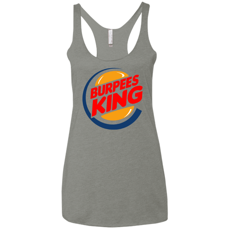 T-Shirts Venetian Grey / X-Small Burpees King Women's Triblend Racerback Tank