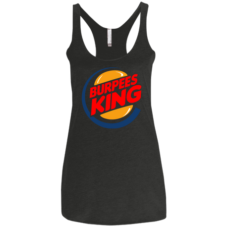 T-Shirts Vintage Black / X-Small Burpees King Women's Triblend Racerback Tank