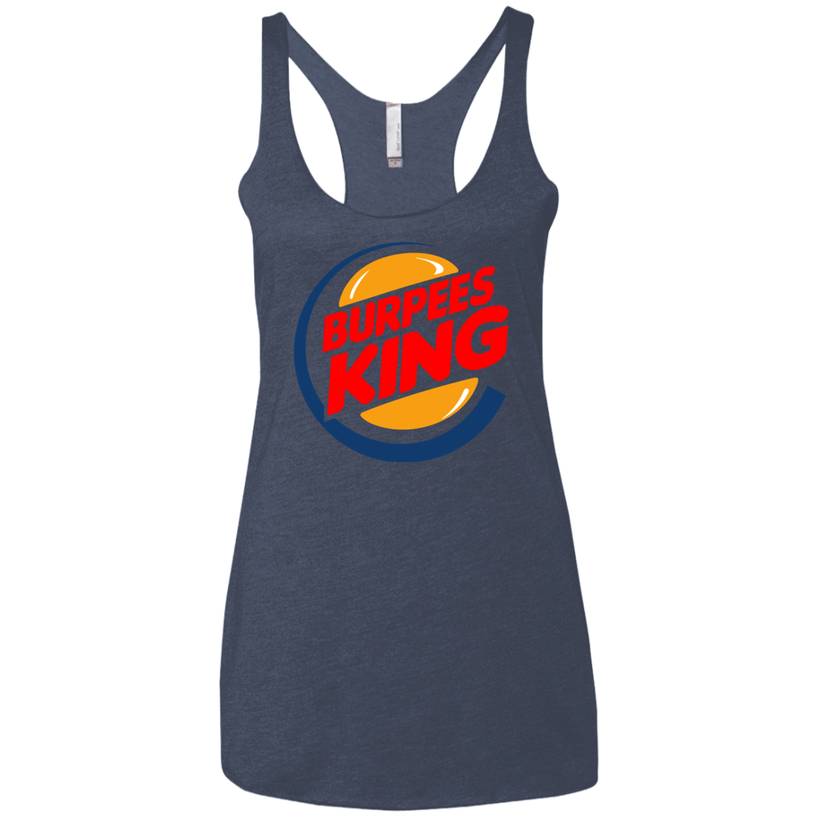 T-Shirts Vintage Navy / X-Small Burpees King Women's Triblend Racerback Tank