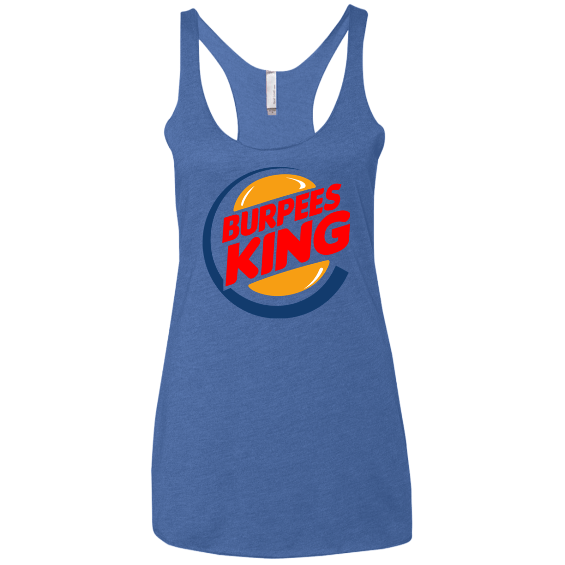 T-Shirts Vintage Royal / X-Small Burpees King Women's Triblend Racerback Tank